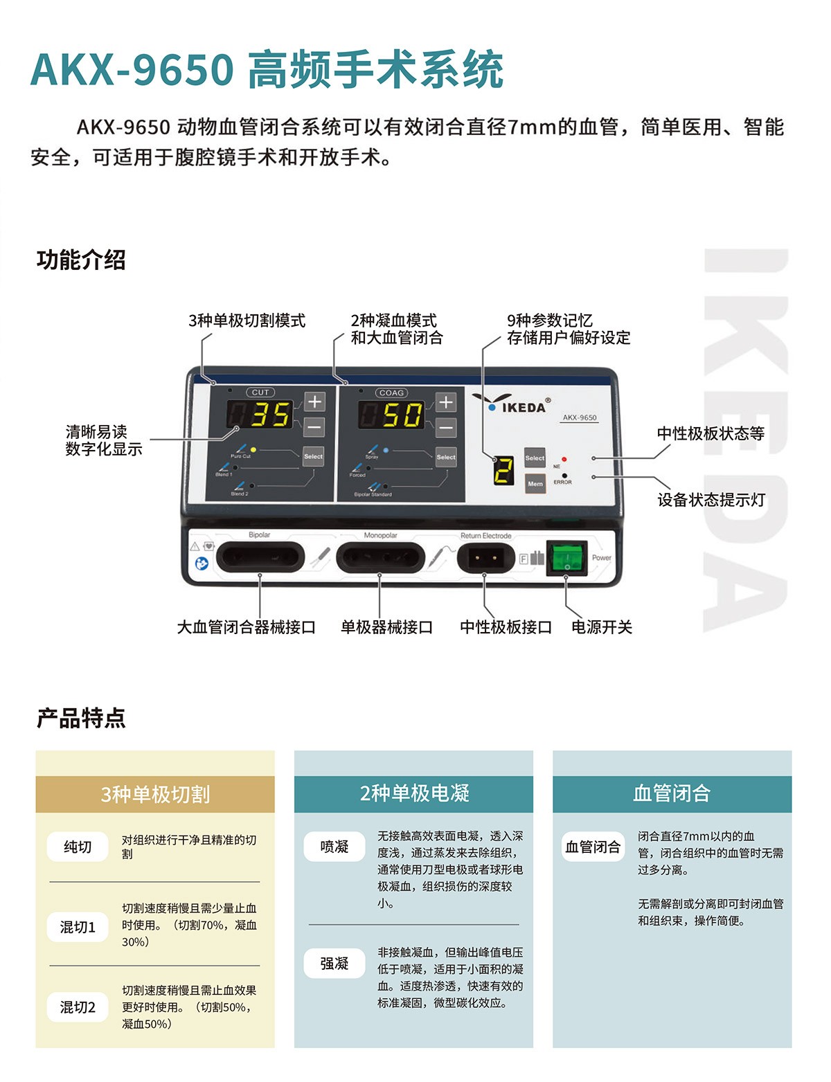 高頻手術系統  AKX-9650